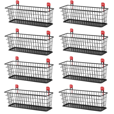 Rubbermaid Wall Mounted Storage Shed Small Wire Basket Tool Organizer (8 Pack) - VMInnovations