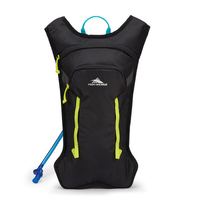 High Sierra Hydrahike 2.0 4L Hydration Water Backpack for Hiking & Biking, Black