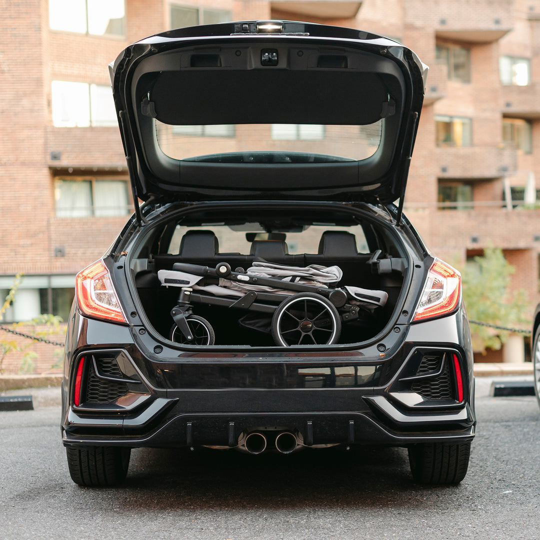 Larktale Coupe V2 Compact Stroller, Reclining 2-Seat Wagon, Gray/Black(Open Box)