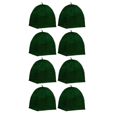 NuVue 20250 22 Inch Winter Plant Shrub Protection Cover, Hunter Green (8 Pack)