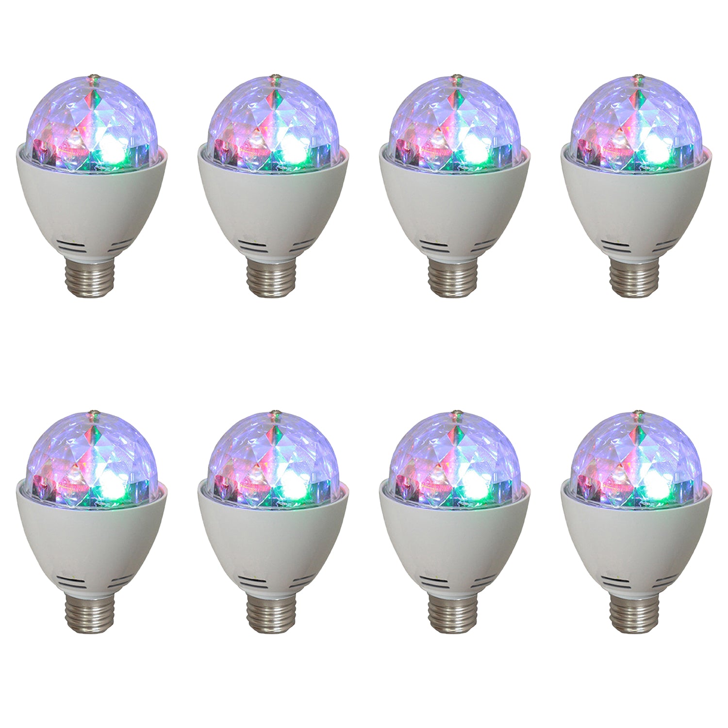 AudioPipe Zebra Sound LED 5 Volt 1 Watt DC Motor Magic Disco Light Bulb (8 Pack)