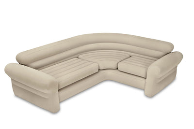 Intex Inflatable Couch Sectional, Gray & Intex Inflatable Couch Sectional, Beige