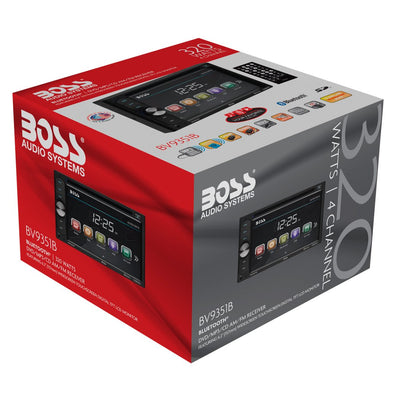 Boss Audio 320W Double DIN In-Dash Car Receiver and KIT10 Car Audio Wiring Kit