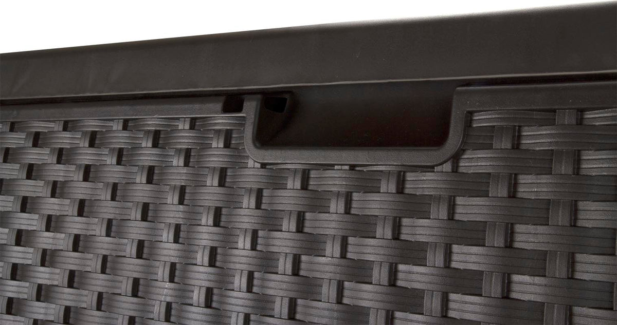 Suncast 195 Gallon Resin Wicker Storage & Suncast 99 Gallon Resin Wicker Storage