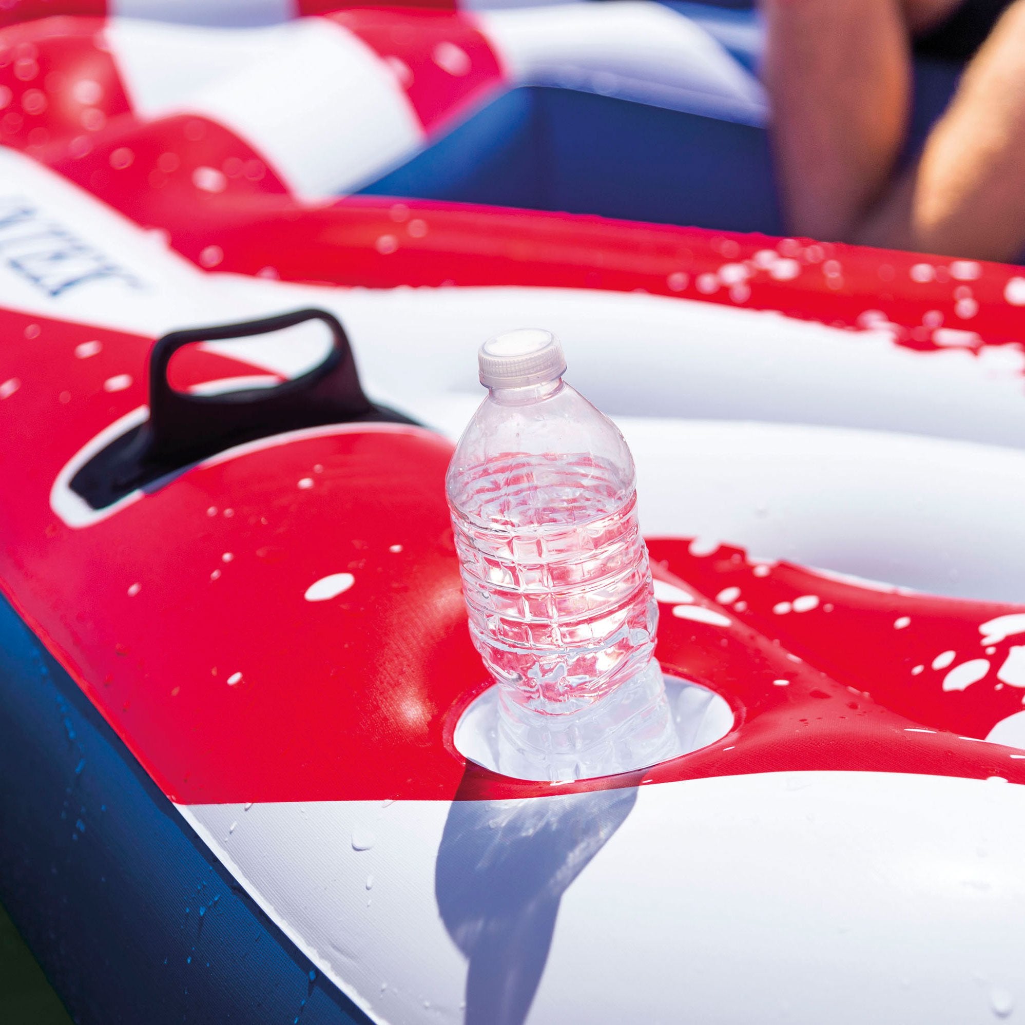 Intex Inflatable American Flag 2 Person Pool w/ AC Electric Air Pump