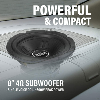 Boss Audio CXX8 Chaos Exxtreme 8" 600W Car Audio Power Subwoofer Speaker, Single