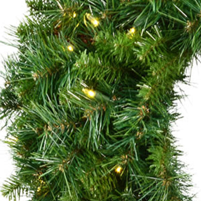 Vickerman 48" Cheyenne Pine Holiday Wreath Decoration with LED Lights (Open Box) - VMInnovations