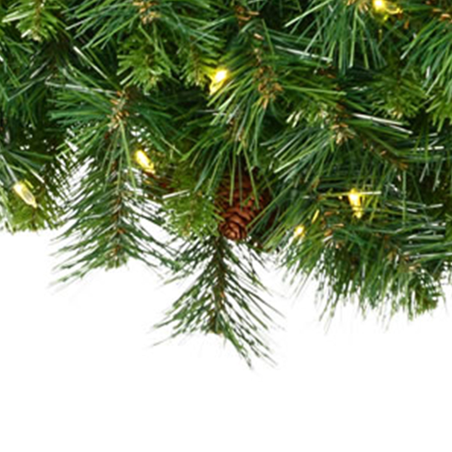 Vickerman 48" Cheyenne Pine Holiday Wreath Decoration with LED Lights (Open Box) - VMInnovations