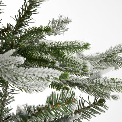 Snowy Montgomery 7 Ft Prelit Flocked Corner Christmas Tree (Used) - VMInnovations