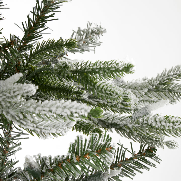 Snowy Montgomery 7 Ft Prelit Flocked Corner Christmas Tree (Used) - VMInnovations