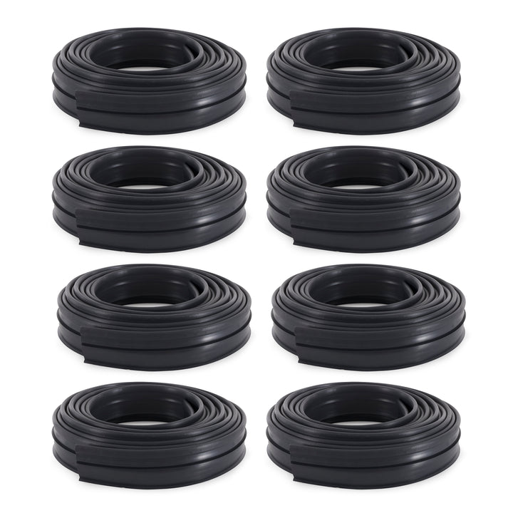 Suncast Professional Grade Dig In 60 Foot Landscape Edging Roll, Black (8 Pack)