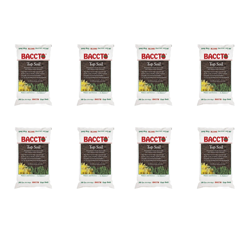 Michigan Peat Baccto Topsoil with Reed Sedge, Peat and Sand, 50lbs (8 Pack)