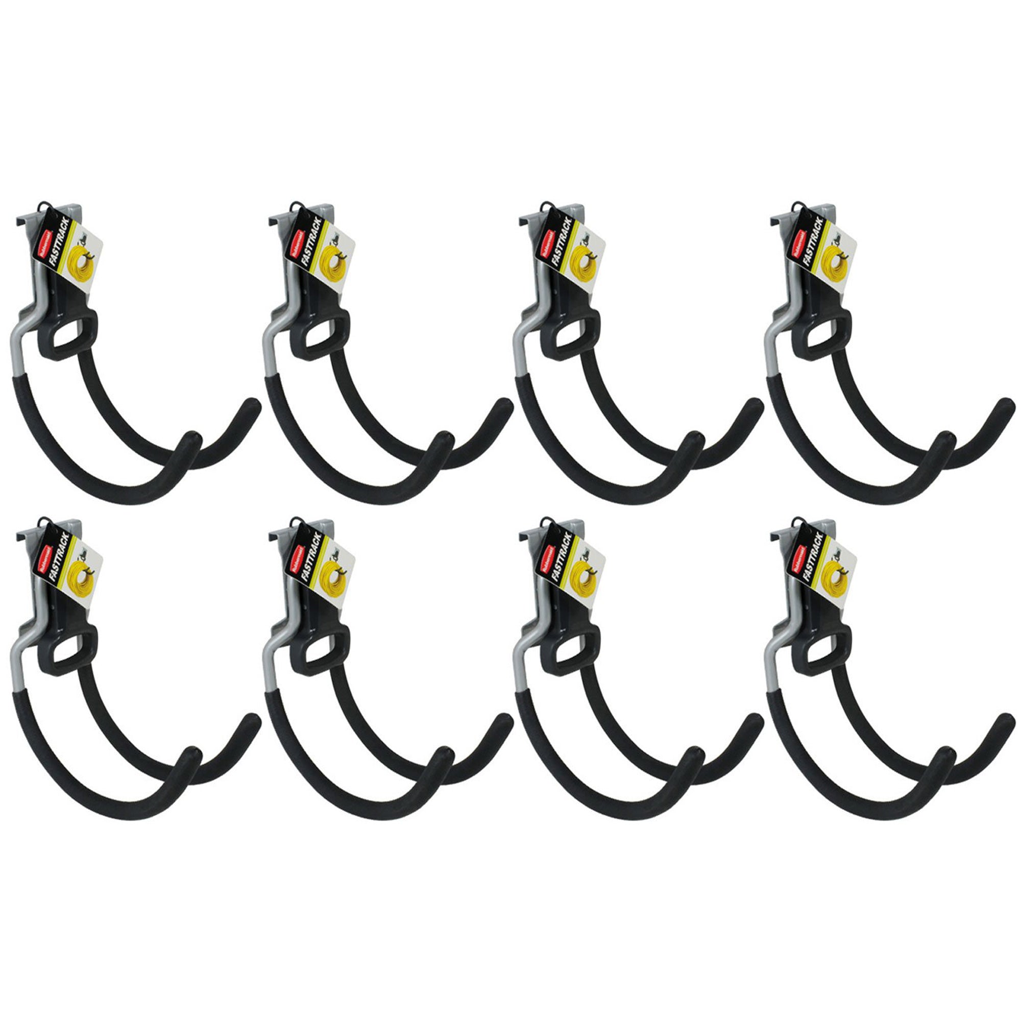 Rubbermaid Fast Track Wall Mounted Garage/Garden Storage Utility Hook (8 Pack)