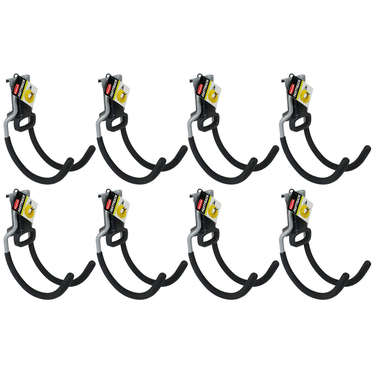 Rubbermaid Fast Track Wall Mounted Garage/Garden Storage Utility Hook (8 Pack)