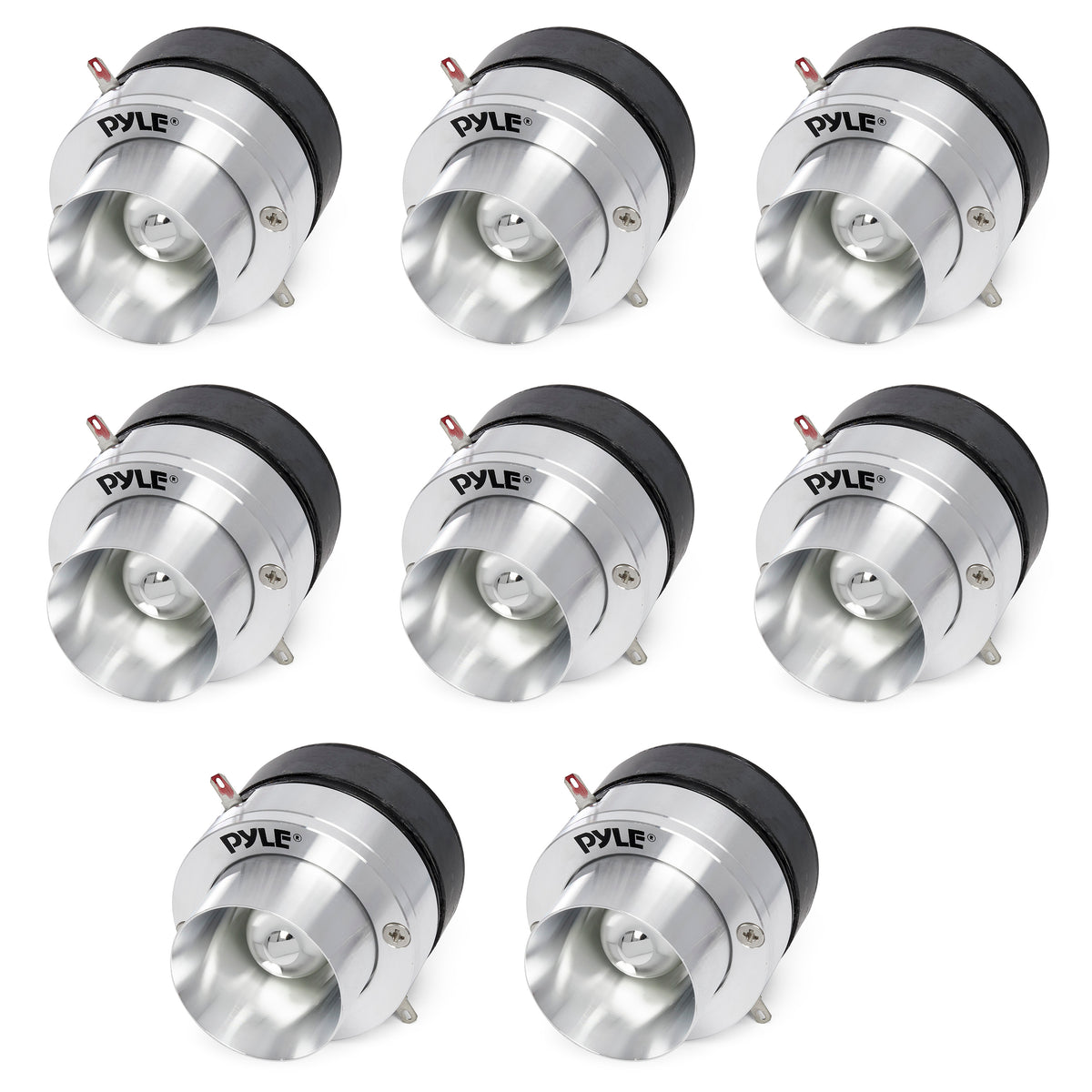 Pyle Pro Coil Titanium Dome Crossover Sound Tweeter for Car Stereo (8 Pack)