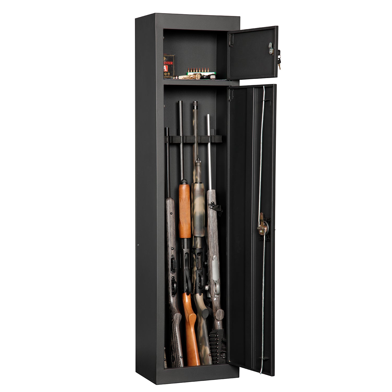 American Furniture Classics 5 Rifle Metal Home Gun Safe Locking Cabinet (Used) - VMInnovations