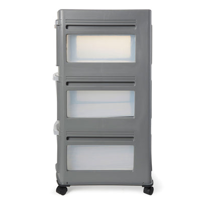 Life Story Classic 3 Shelf Storage Organizer Plastic Drawers, Gray (3 Pack) - VMInnovations