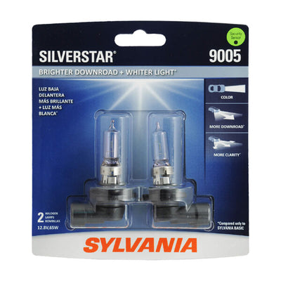 Sylvania 9005 SilverStar High Performance Halogen Headlight Bulbs White (2 Pack)