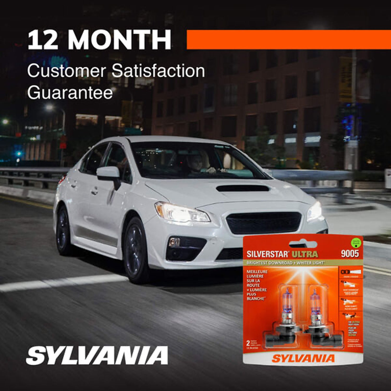 Sylvania 9005 SilverStar ULTRA Halogen High Performance Headlight Bulbs (2 Pack)