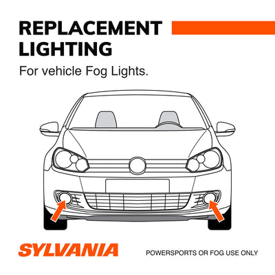 Sylvania 9006 LED Powersport Headlight Bulbs for Off-Road Use or Fog Lights - 2 Pack