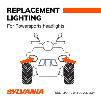 Sylvania LED Powersport Headlight Bulbs for Off-Road Use or Fog Lights - 2 Pk