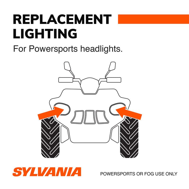 Sylvania LED Powersport Headlight Bulbs for Off-Road Use or Fog Lights - 2 Pk