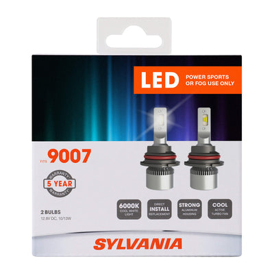 Sylvania LED Powersport Headlight Bulbs for Off-Road Use or Fog Lights - 2 Pk