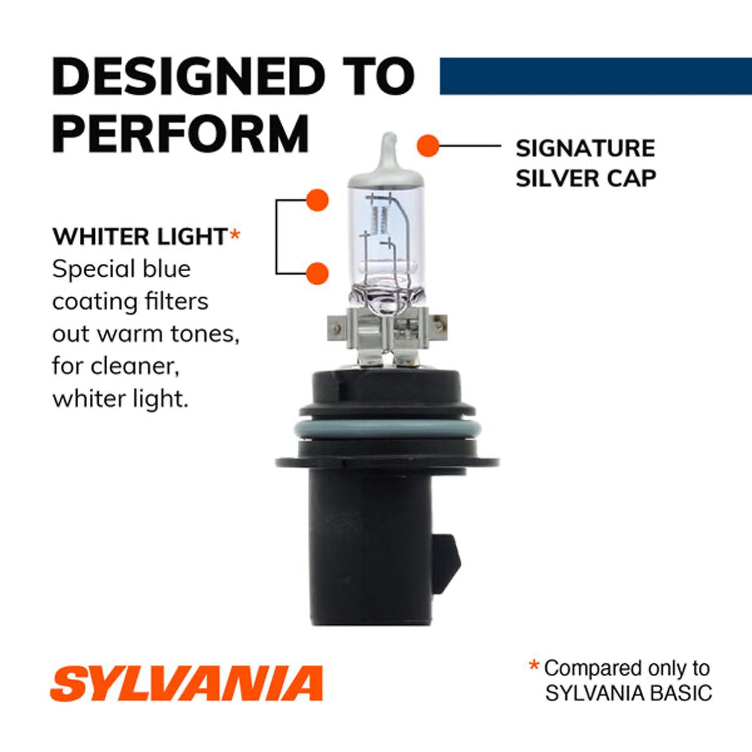 Sylvania 9007 SilverStar High Performance Halogen Headlight Bulbs White (2 Pack)