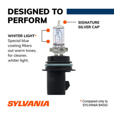 Sylvania 9007 SilverStar High Performance Halogen Headlight Bulbs White (2 Pack)