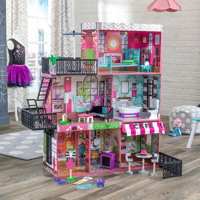 KidKraft Brookyn's Loft Wooden House Doll Dollhouse w/ Furniture (For Parts)