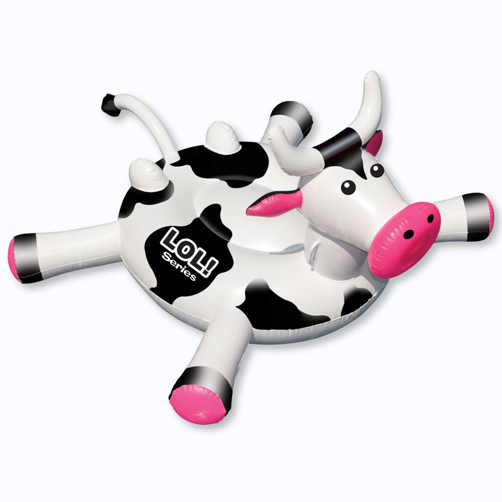 Swimline Giant 56" Inflatable LOL Cow Swimming Pool or Lake Floating Water Raft