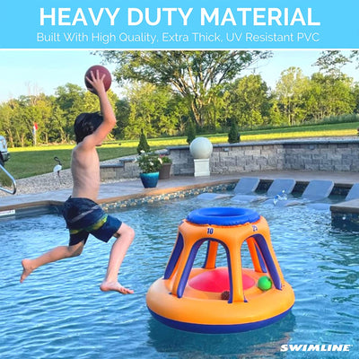 Swimline 36x48 Inflatable Floating Basketball Hoop Giant Shootball Fun Pool - VMInnovations