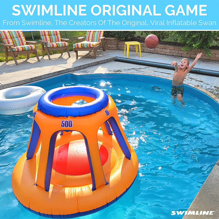 Swimline 36x48 Inflatable Floating Basketball Hoop Giant Shootball Fun Pool