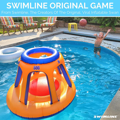 Swimline 36x48 Inflatable Floating Basketball Hoop Giant Shootball Fun Pool - VMInnovations