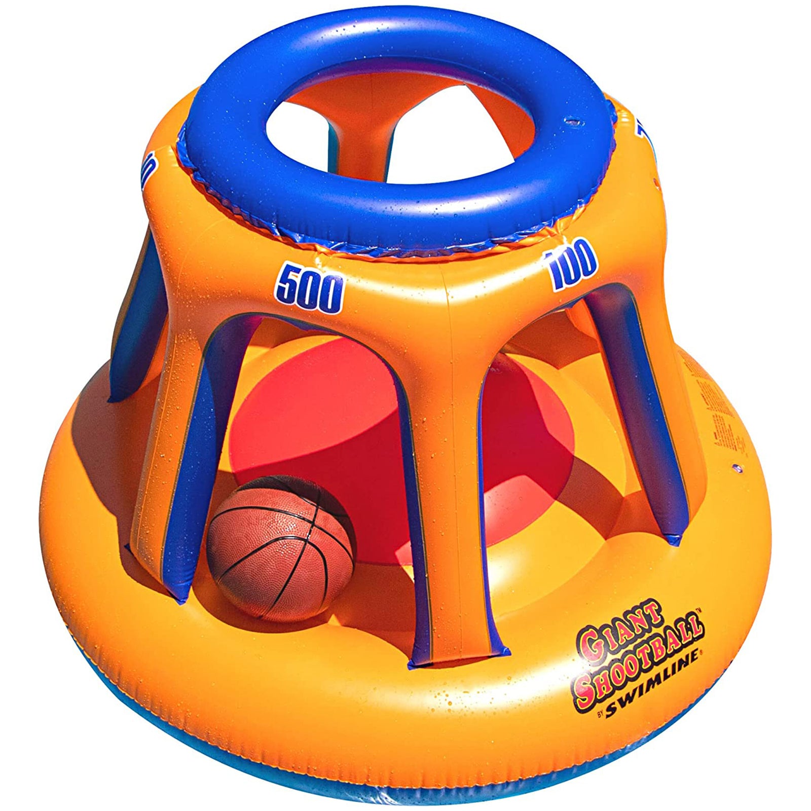 Swimline 36x48 Inflatable Floating Basketball Hoop Giant Shootball Fun Pool - VMInnovations