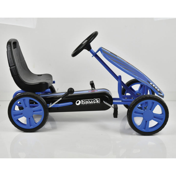 Hauck Speedster Pedal Go Kart with Adjustable Bucket Seat, Kids Ages 4-8, Blue