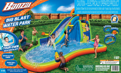 Banzai Big Blast Kids Inflatable Outdoor Water Park Playground and Water Slide
