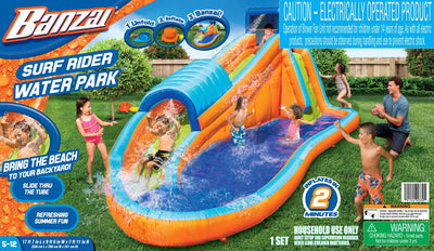 Banzai Surf Rider Inflatable Backyard Water Park (Open Box)