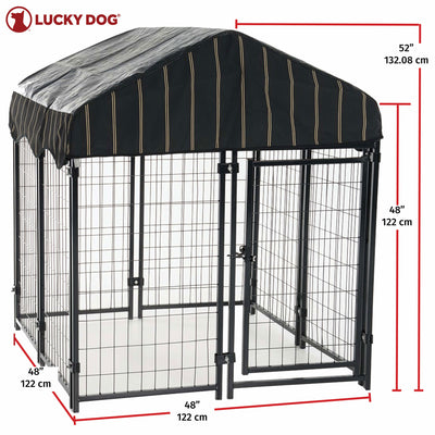 Lucky Dog Modular Pet Play Pen Welded Wire Dog Cage Kennel (Open Box) (2 Pack)