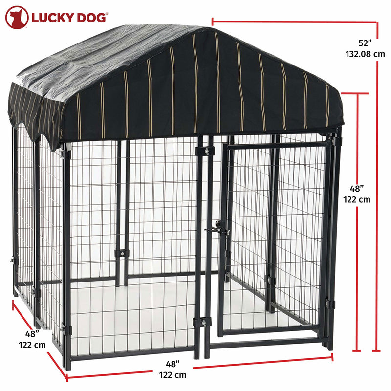 Lucky Dog Modular Pet Play Pen Welded Wire Dog Cage Kennel (Open Box) (2 Pack)