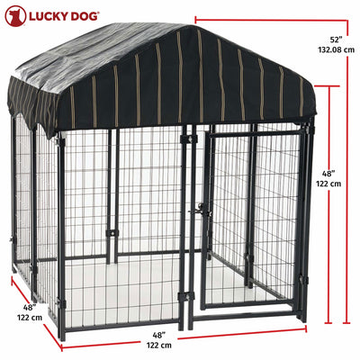 Lucky Dog Modular Welded Wire Kennel Pet Play Pen (4 Pack)