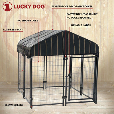 Lucky Dog Modular Welded Wire Heavy Duty Dog Cage Fence Kennel (For Parts)