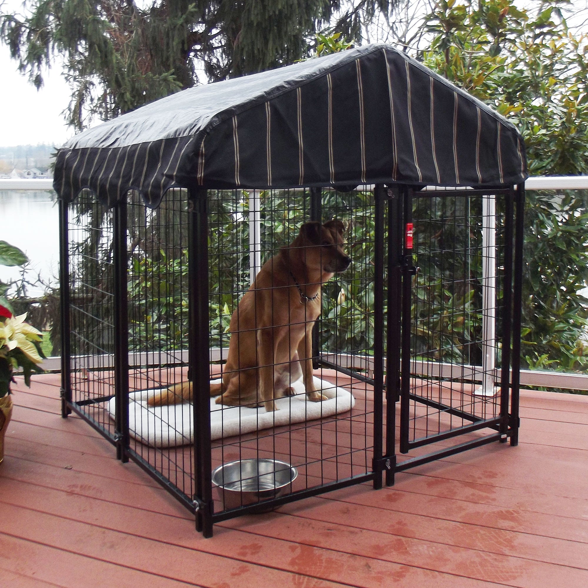 Lucky Dog Modular Pet Play Pen Welded Wire Dog Cage Kennel (Open Box) (2 Pack) - VMInnovations
