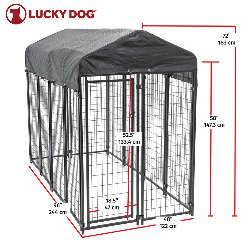 Lucky Dog Uptown Large Welded Kennel Heavy Duty Pet Dog Cage Fence Pen (Used)