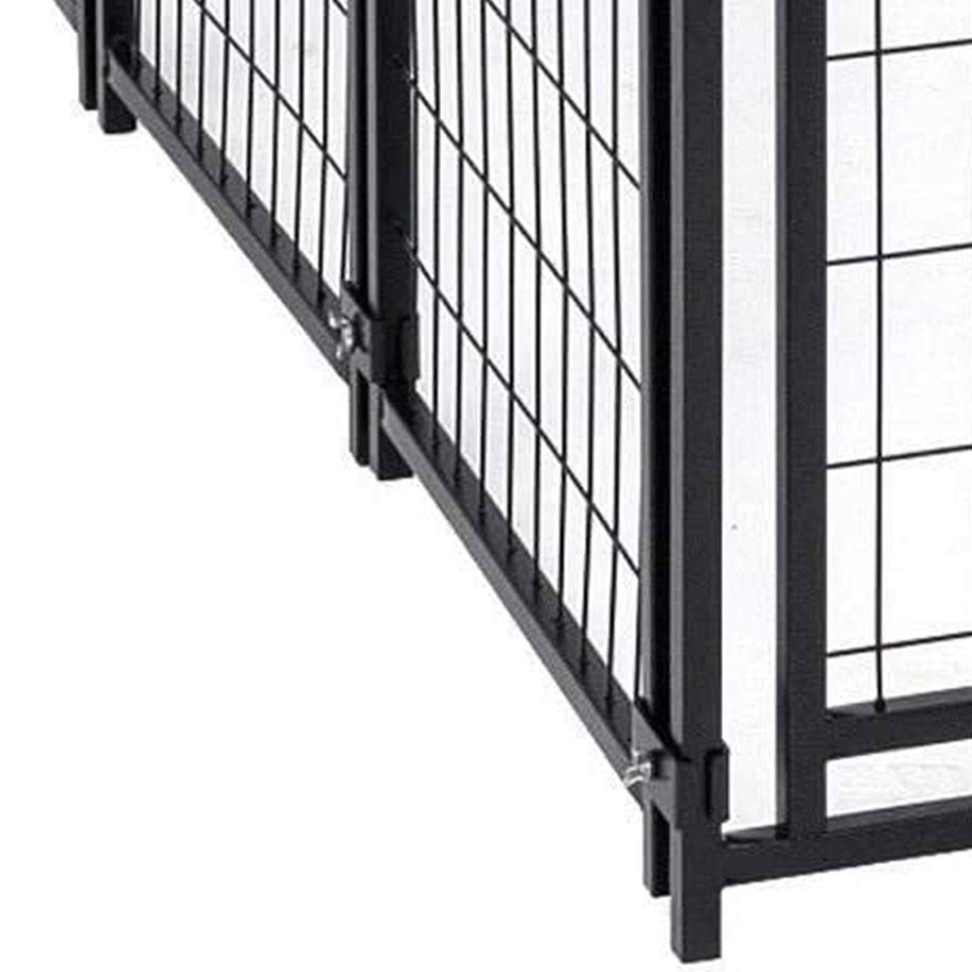 Lucky Dog Uptown Large Outdoor Covered Kennel Heavy Duty Dog Fence Pen (2 Pack) - VMInnovations