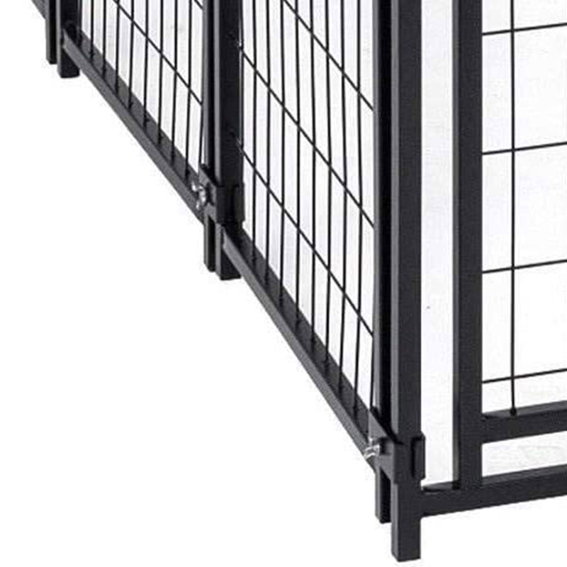 Lucky Dog Uptown Large Outdoor Covered Kennel Heavy Duty Dog Fence Pen (3 Pack)