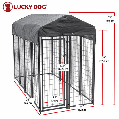 Lucky Dog Uptown Large Welded Kennel Heavy Duty Pet Dog Cage Fence Pen (Used)
