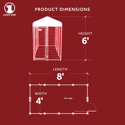 Lucky Dog Uptown Large Covered Kennel Heavy Duty Pet Cage Fence Pen (For Parts) - VMInnovations