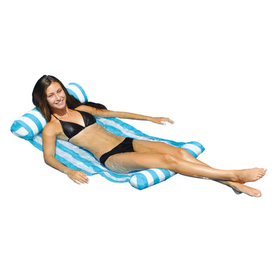 Swimline 9044 Premium Floating Pool Hammock Lounge Chair w/ Electric Air Pump - VMInnovations
