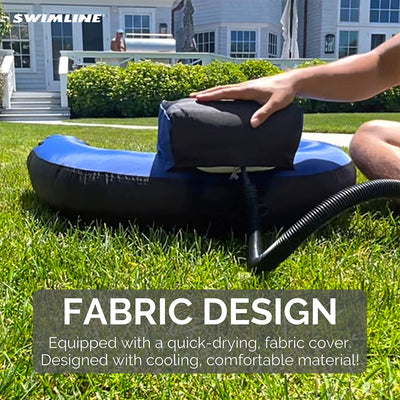 Swimline 90465 Inflatable Nylon Covered Pool Chair Float (Open Box)